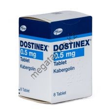 Каберголин Dostinex 8 таблеток (1 таб/0.5 мг)  в Алматы