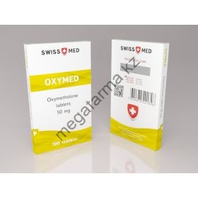 Оксиметолон  Swiss Med Oxymed 100 таблеток (1таб 50 мг)